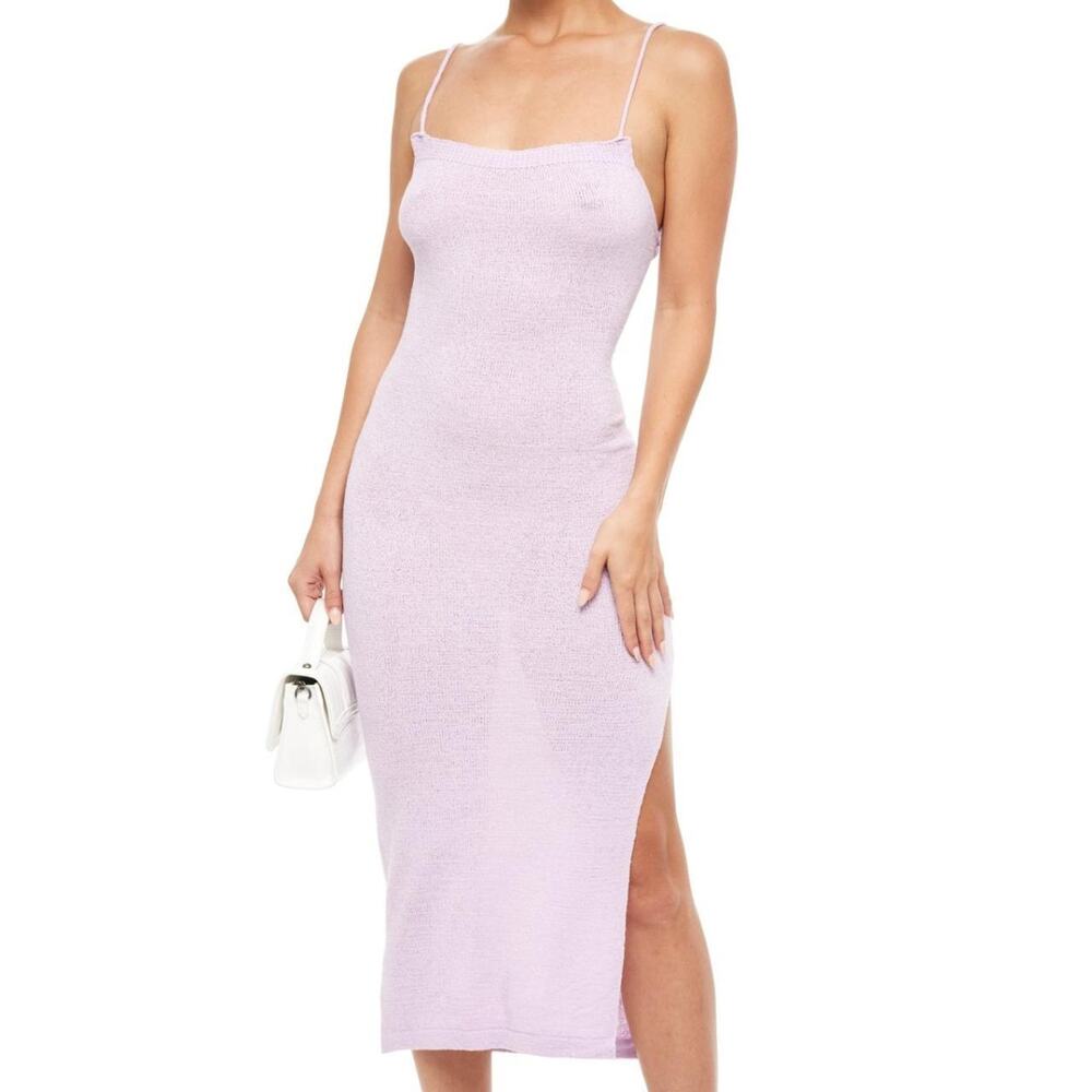 YG COLLECTION: Coraline Slit Dress - Purple